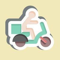 Sticker Delivery. related to Restaurant symbol. design editable vector