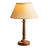 Elegant lamp with a beige shade on a transparent background for home decor and lighting solutions, Lamp isolated on transparent background png