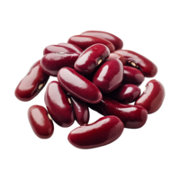 A pile of red kidney beans isolated on a bright transparent background ideal for healthy eating recipes and nutrition planning, Heap of red kidney beans isolated on transparent background png