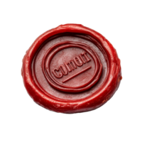 Wax seal featuring the word confidential, isolated on a clean background, highlighting classic stationery elements, Wax Seal with Confidential Word Isolated png