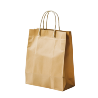 Eco friendly brown paper bag for shopping, crafted from recyclable materials and designed for sustainable use, Brown Paper Bag Recyclable and EcoFriendly Shopping Bag on transparent background png