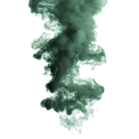 Dark green toxic smoke swirling upward in isolated form against a clean transparent background, creating a striking visual contrast, dark green toxic smoke isolated on transparent background png