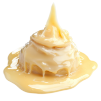 Creamy condensed milk isolated on a transparent background with a smooth texture and glossy appearance perfect for desserts or baking, Condensed milk isolated on transparent background Stock Photo png