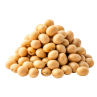 Stacked soybeans on a transparent background showcasing their unique shape and texture for culinary and agricultural use, Stacked soybeans isolated on transparent background png