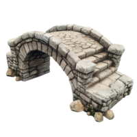 Old stone bridge with arch design on a clean transparent background showcasing craftsmanship and historical architecture, Stone Old Bridge on transparent background png
