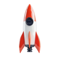 A colorful rocket soaring through the cosmos symbolizing innovation and entrepreneurship, A rocket going to the moon, Business startup and business growth concept png