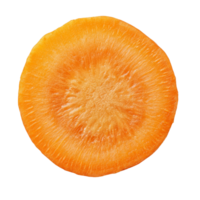 Sliced carrot showing vibrant orange color isolated on a clean transparent background for food preparation and design, carrots slice isolated on transparent background png