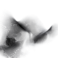 Dynamic wave of flowing dot particles creating a captivating, Flowing dot particles wave halftone black gradient smooth curve shape isolated on transparent background. in concept of technology, png