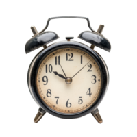 Classic alarm clock on a transparent background indicating time and readiness for morning routines, Alarm clock on transparent background png