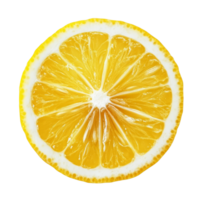 recién cortar limón rebanada aislado en un transparente fondo, exhibiendo sus vibrante amarillo color y jugoso textura, Fresco rebanada limón aislado en transparente antecedentes png