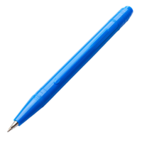 Blue ball pen isolated on a transparent background suitable for office and school use in everyday writing tasks, typical blue ball pen isolated on transparent background png