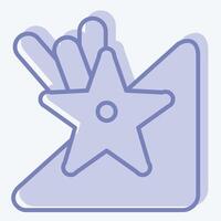 Icon Star Fish. related to Summer symbol. two tone style. design editable vector