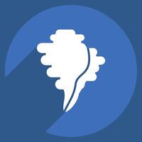 Icon Sheel. related to Summer symbol. long shadow style. design editable vector