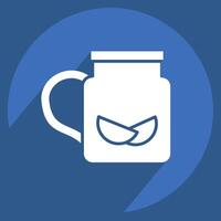 Icon Ice Cream. related to Summer symbol. long shadow style. design editable vector