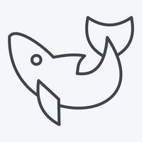 Icon Dolphin. related to Summer symbol. line style. design editable vector