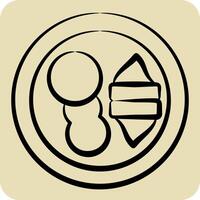 Icon mango. related to Summer symbol. hand drawn style. design editable vector