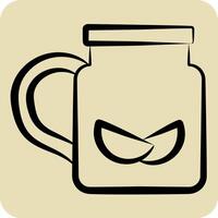 Icon Ice Cream. related to Summer symbol. hand drawn style. design editable vector