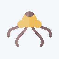 Icon Jelly Fish. related to Summer symbol. flat style. design editable vector