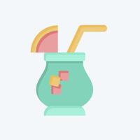 Icon Cocktail. related to Summer symbol. flat style. design editable vector