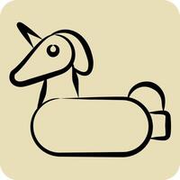Icon Life Saver. related to Summer symbol. hand drawn style. design editable vector
