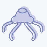 Icon Jelly Fish. related to Summer symbol. two tone style. design editable vector