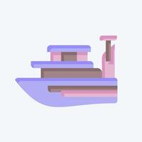 Icon Yacht. related to Summer symbol. flat style. design editable vector