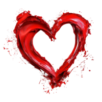 A vibrant red love shape on a clean transparent background creating a striking visual perfect for expressing emotions, love shape on transparent background png