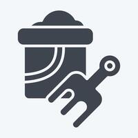 Icon Bucket. related to Summer symbol. glyph style. design editable vector