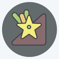Icon Star Fish. related to Summer symbol. color mate style. design editable vector