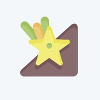 Icon Star Fish. related to Summer symbol. flat style. design editable vector