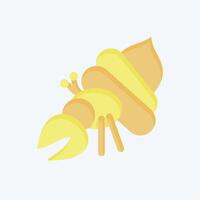 Icon Crab. related to Summer symbol. flat style. design editable vector