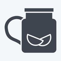Icon Ice Cream. related to Summer symbol. glyph style. design editable vector