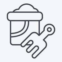 Icon Bucket. related to Summer symbol. line style. design editable vector