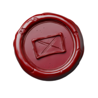 Wax seal with the word rejected in deep red color, symbolizing disapproval and negation on a transparent background, Wax Seal with Rejected Word Isolated Stock Illustration png