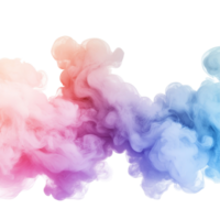 Colorful smoke swirls blend beautifully against a transparent background creating a mesmerizing visual experience, Colorful fog smoke transparent background. Fog smoke transparent background png