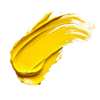 Twisted yellow paint brush stroke on a transparent background for artistic and creative design applications, twisted yellow paint brush stroke isolated on transparent background png