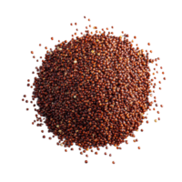 Red quinoa seeds scattered on a transparent background showcasing their unique color and texture for culinary use, red quinoa on transparent background png