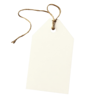 Blank price tag or label with a string for easy attachment on a transparent background, Blank paper price tag or label isolated on transparent backgroundfile png