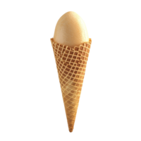 An empty single wafer cone ready for a scoop of ice cream in a bright and inviting setting, Single wafer cone empty ice cream cone Stock Illustration png