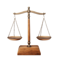 Elegant balance scales on a transparent background showcasing transparent hues and classic design details, Balance Scales on transparent background png