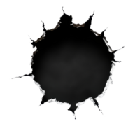 A black hole created in paper with jagged edges on a clean transparent background, black hole in paper on transparent backgroundfile png