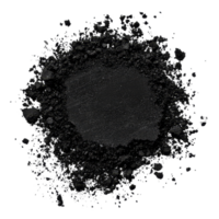 Black grainy texture of old surface resembling powder from isola transparent mineral collection, black grainy texture of old surface or powder isolated on transparent background png