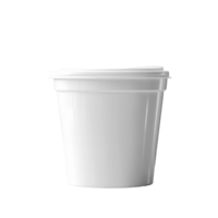 Blank yogurt or pudding container on a transparent colored background at a minimalistic setting, Blank pudding or yogurt packaging png