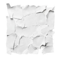 Torn sheet of paper scattered on a transparent background with a textured transparent hue, a sheet of paper torn to pieces on transparent backgroundfile png
