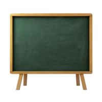 Green chalkboard with wooden frame isolated on a clean transparent background for educational and creative uses, green Chalkboard 3d isolated on transparent background png