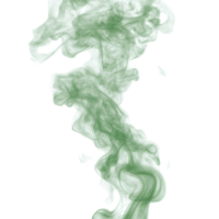Green smoke swirl isolated on a transparent background creates a mystical and captivating visual effect, green smoke steam isolated on transparent background png