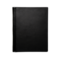 A blank square book rests on textured black paper atop a transparent surface in soft light, blank square book at black textured paper on transparent backgroundfile png