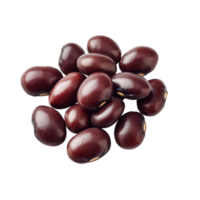 A group of adzuki beans isolated on a transparent background showcasing their rich color and unique shape, red beans adzuki isolated on transparent background png