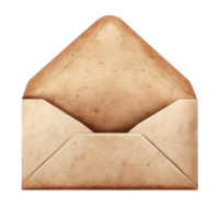 An open envelope revealing a blank space for personal letters, ideal for communication and creative writing, Open Envelope Stock Illustration png