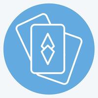 Icon Card Game. related to Retirement symbol. blue eyes style. design editable vector